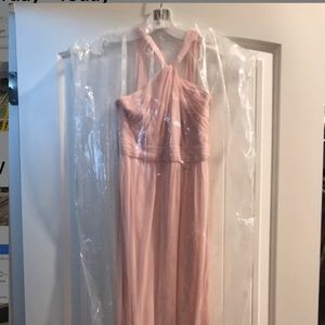 Davids bridal Y-neck bridesmaid dress